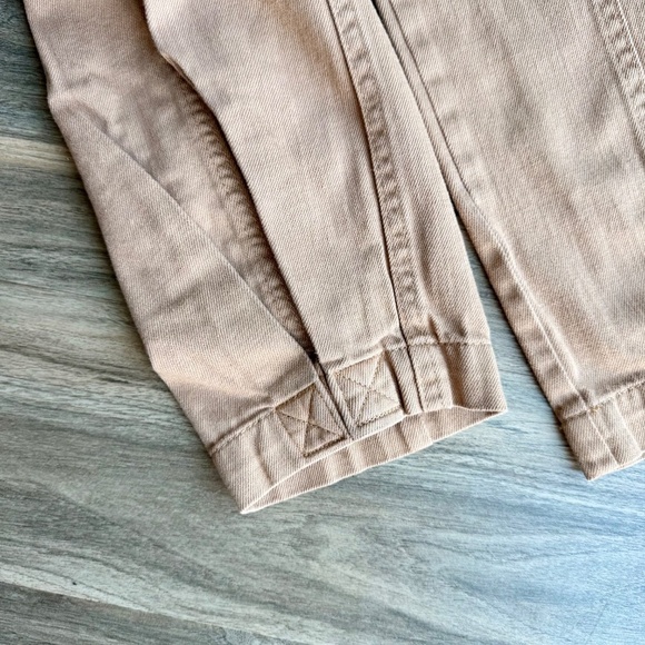 Banana Republic High Rise Tapered Utility Cargo Pants Iced Latte Brown Size 6 - Picture 8 of 14